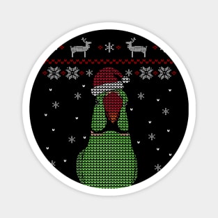 green alexandrine ugly christmas Magnet